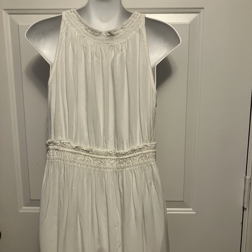 Women's Spiaggia Dolce Sz Medium Elegant White Dress /Party/Beach Tassels Boho - Picture 5 of 7